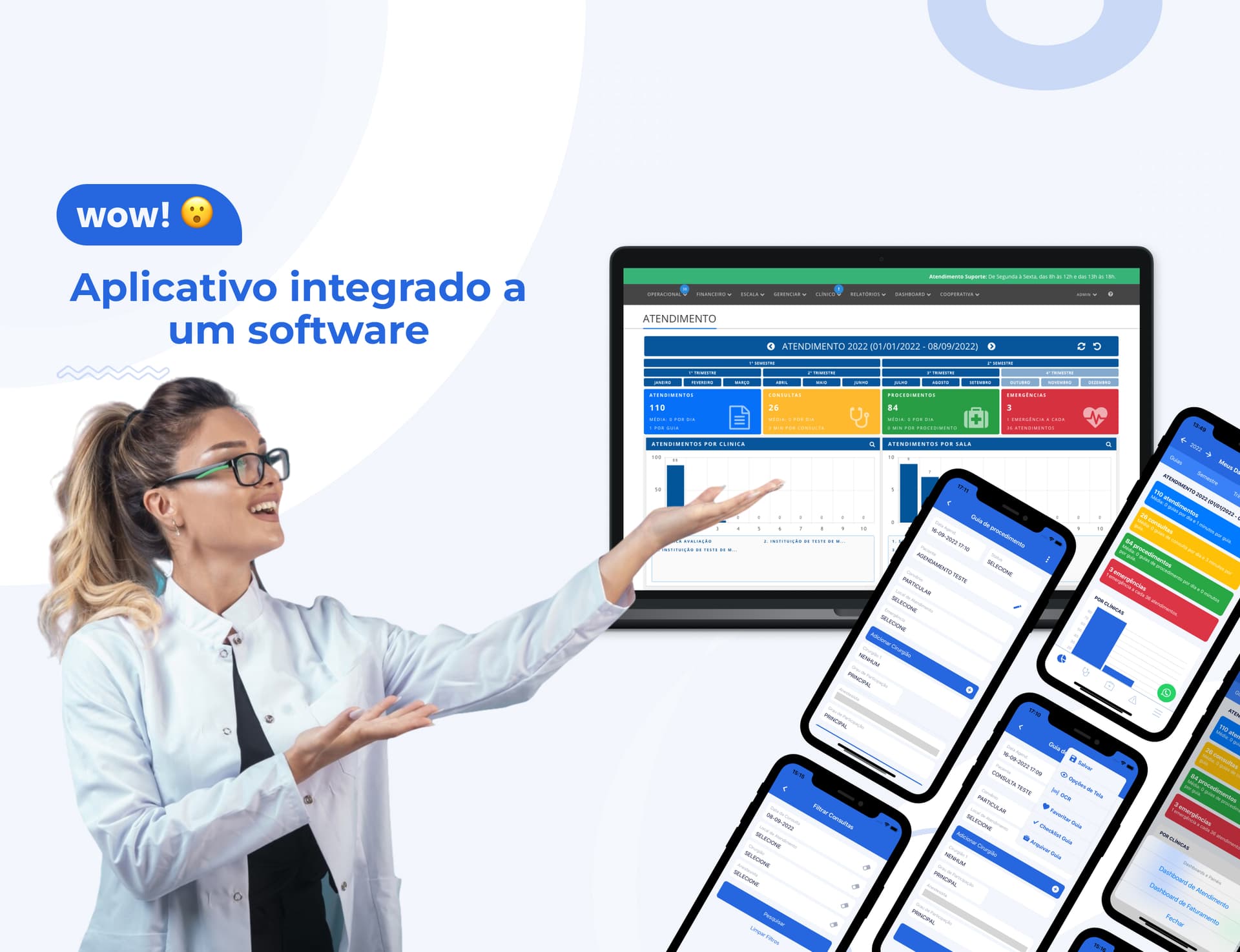 Aplicativo integrado a um software